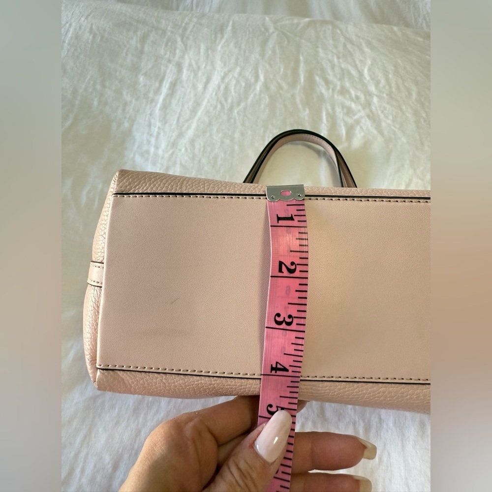MICHAEL KORS Jet Set Item Leather Medium Front Zip Chain Tote Powder Blush - Picture 6 of 11